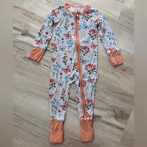 Floral Butterfly Bamboo Zippy